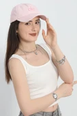 Nakışlı Şapka Pudra - 2