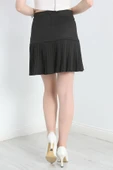 Pileli Mini Etek Antrasit - 6