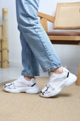 Kalın Taban Spor Ayakkabı Beyazgümüş thumbnail 4