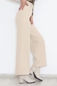 Kemerli Palazzo Pantolon Bej thumbnail 2