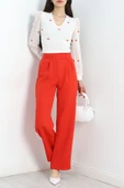 Kemer Cırtlı Pantolon Kırmızı thumbnail 2