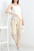 Gabardin Pantolon Bej - 5