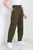 Havuç Paça Pantolon Haki - 3
