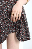Desenli Mini Etek Siyahçiçek thumbnail 6