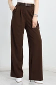 Zra Krep Palazzo Pantolon Acıkahve - 1