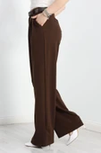 Zra Krep Palazzo Pantolon Acıkahve - 3