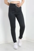 Cepsiz Dar Paça Kot Pantolon Füme - 3
