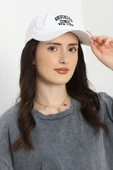 Baskılı Şapka Beyaz - 1