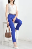 Kemerli Double Pantolon Saks thumbnail 5