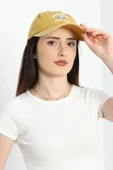 Baskılı Şapka Hardal - 1