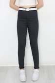 Cepsiz Dar Paça Kot Pantolon Füme - 2