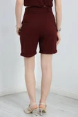 Zra Krep Şort Bordo thumbnail 6