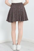 Desenli Mini Etek Siyahçiçek thumbnail 7
