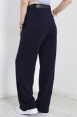 Zra Krep Palazzo Pantolon Lacivert - 6