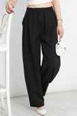 Beli Lastikli Balon Pantolon Siyah - 5