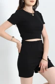 Bluzlu Kaşkorse Şortlu Takım Siyah - 3