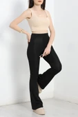 İspanyol Paça Dalgıç Kumaş Tayt Siyah thumbnail 4