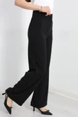 Zra Krep Palazzo Pantolon Siyah - 5