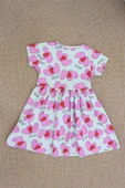 5-8 Yaş Penye Kız Çocuk Elbise Mintpembe - 3
