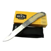 Buck Knives Bk-009wy Kamp Çakı 23 Cm - Sedef & Metal Saplı, Kılıflı, Kutulu - 1
