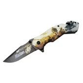 4 23 2 Marines Kurtarma / Kamp Çakı 20cm - Yarı Otomatik, Cam Kırma Ve İp Kesme Aparatlı thumbnail 2