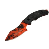 156b Turuncu Desenli Kamp Çakı Bıçağı 19 Cm - Kılıflı thumbnail 2