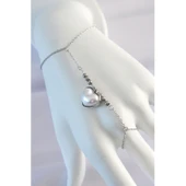 316l Çelik Gümüş Renk Beyaz Bubble Kalp Tasarımlı Şahmeran - Tj-sn575 - 1