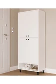 DEWOODY 9 Raflı 4 Kapaklı Modern Ayakkabılık , Kiler Dolabı , Çok Amaçlı Dolap - 3