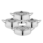 Schafer Galaxy Çelik Tencere Seti 8 Parça-Inox - 1