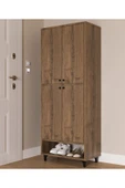 DEWOODY 9 Raflı 4 Kapaklı Modern Ayakkabılık , Kiler Dolabı , Çok Amaçlı Dolap - 3