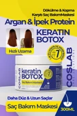 COSLAB Hair Botox Etkili Keratin, Argan ve İpek Proteinli Yoğun Saç Bakım Maskesi 300 ml - 1