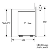 Bosch Serie 4 BFL524MW2 20 lt Beyaz Ankastre Mikrodalga Fırın - 9