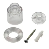 Şeffaf Kapı Stoperi, 4,5Cm Kapı Duvar Tamponu, Duvar Koruma Stopu 5 Adet thumbnail 2