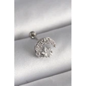 316l Çelik Gümüş Renk Zirkon Taşlı Ay Yıldız Tragus Piercing - Tj-pr1257 Tg-53-vice/(1395) 2348 thumbnail 1