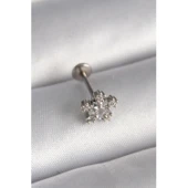 316l Çelik Gümüş Renk Zirkon Taşlı Yıldız Model Tragus Piercing - Tj-pr1341 Tg-53-vice/(1395) 2400 thumbnail 1
