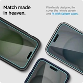 Spigen Temperli Cam Ekran Koruyucu [GlasTR EZ FIT - Privacy] iPhone 15 Plus - 6