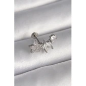 316l Çelik Gümüş Renk Zirkon Taşlı Yıldız Model Tragus Piercing - Tj-pr1339 Tg-53-vice/(1395) 2399 thumbnail 1