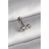316l Çelik Gümüş Renk Zirkon Taşlı Sonsuzluk Model Tragus Piercing - Tj-pr1345 Tg-53-vice/(1395) 2403 thumbnail 1