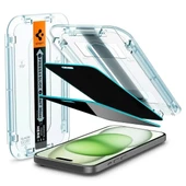 Spigen Temperli Cam Ekran Koruyucu [GlasTR EZ FIT - Privacy] iPhone 15 Plus - 1