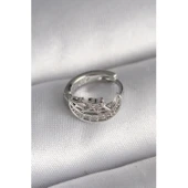 316l Çelik Gümüş Renk Zirkon Taşlı Ay Yıldız Model Tragus Piercing - Tj-pr1323 - 1