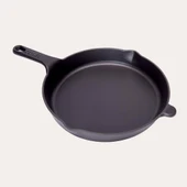 SÜREL DÖKÜM 27 CM YUVARLAK DÜZ TAVA MAT SİYAH - 1