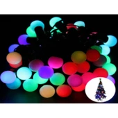 5 Metre 28 Led Fişli Rgb Mini Top Led Siyah Kablo - 1