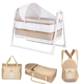Magna Kids MAGNAKIDS Bebek Beşik ve Taşıma Seti Sepet Beşik Portbebe Kanguru Bakım Çantası Seti Sallanır Sepet Beşik - 2
