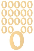 Aker Hediyelik 20 Adet Karışık Pleksi Harf 4cm Gold O - 1