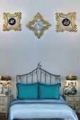 AYDİZAYN Allah (C.C) Hz.muhammed (S.A.V) Lafzı Ve Polyester Modern Duvar Saati - 1