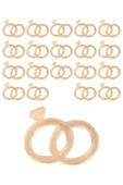 Aker Hediyelik 20 Adet Karışık Pleksi Harf 4cm Gold - 1