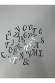 Gündoğan Kristal Pleksi Alfabe Harfler ( Tüm Alfabe ) Yapışkanlı Gümüş Renk 3 Cm - 1