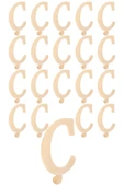 Aker Hediyelik 20 Adet Karışık Pleksi Harf 4cm Gold Ç - 1