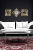 AYDİZAYN Allah (c.c) Hz.Muhammed (s.a.v) Lafzı ve Polyester Manevi Duvar Saati - 1