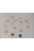 Aker Hediyelik Gold Pleksi Yıldız 3,5 Cm (yapışkanlı) 10 Adet - 2
